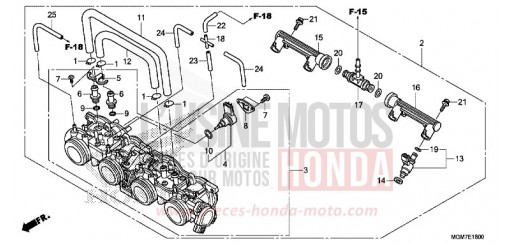 CORPS DE PAPILLON CB600FD de 2013